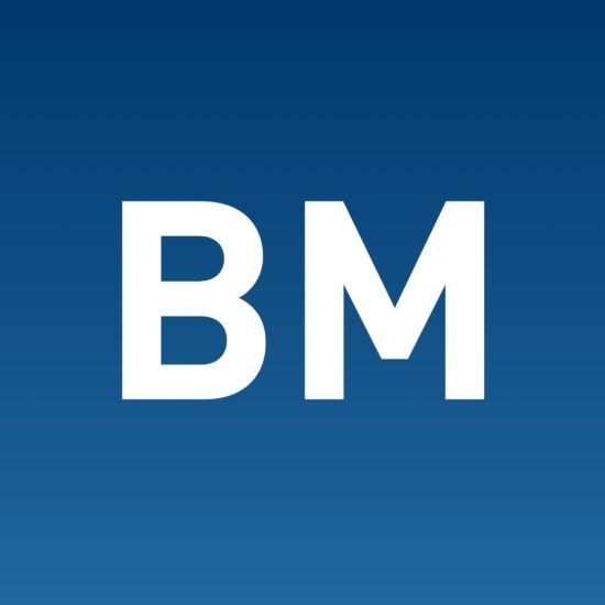 the initials BM