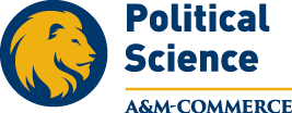 University logo with department name in two rows to have right length