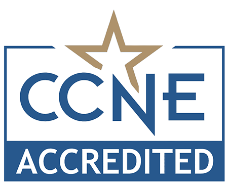 Commission on Collegiate Nursing Education Accredited logo.