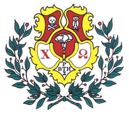 Chi Omega crest.