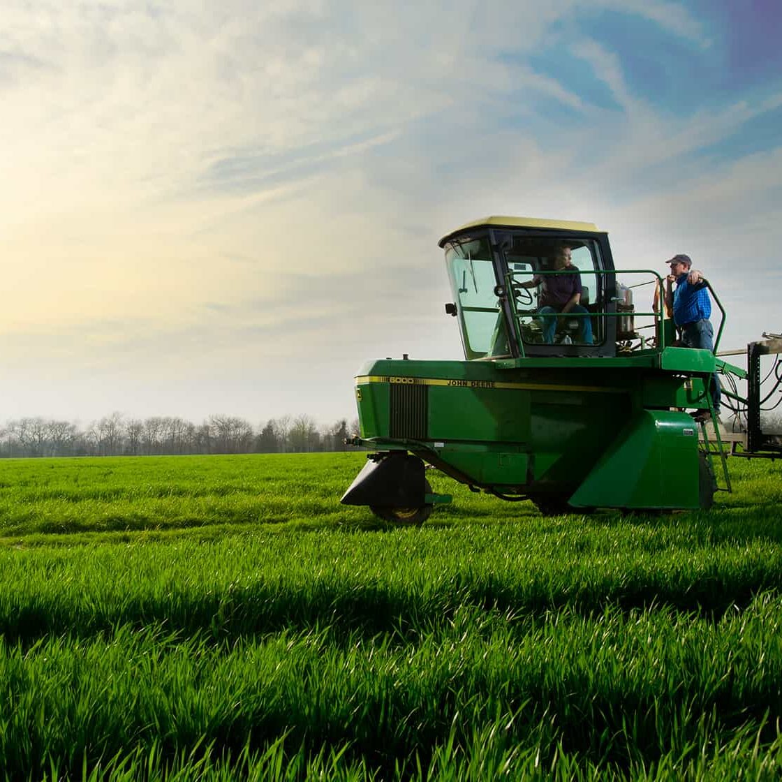 Agriculture machine on the field