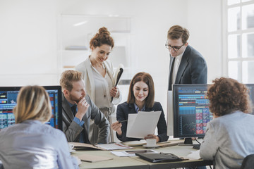 Businesspeople Working in Team