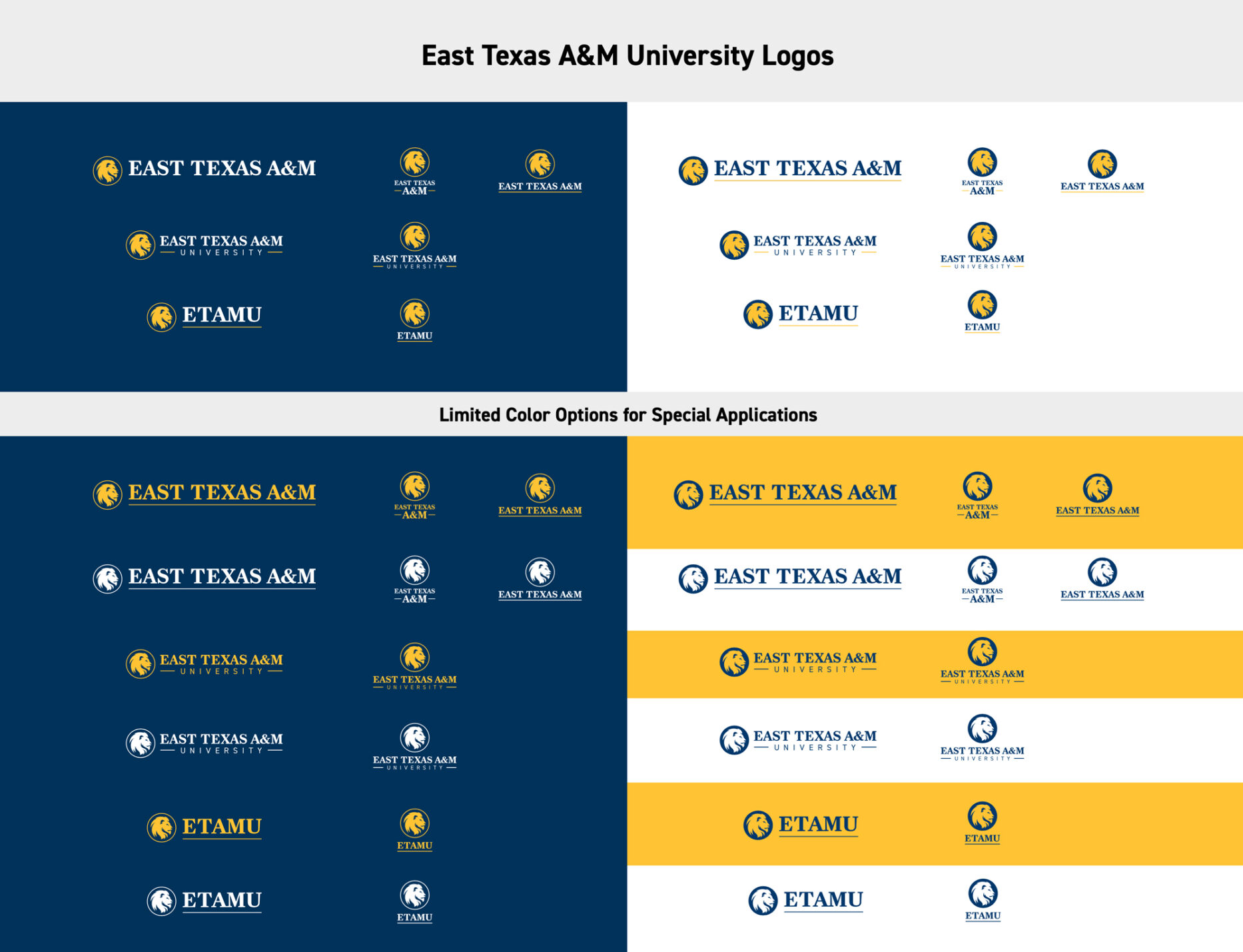 East Texas A&M University Logos