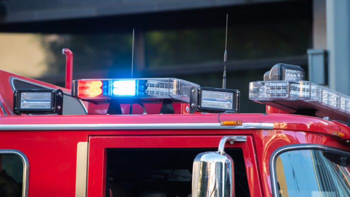 The top of a fire truck.