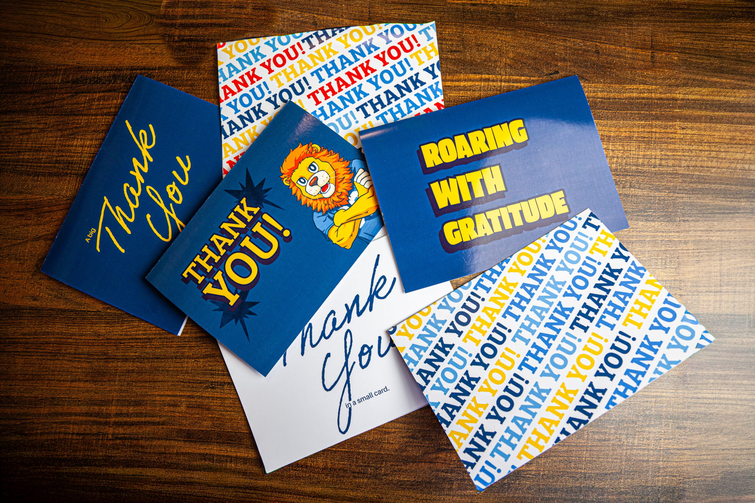 Assorted greeting cards on a table