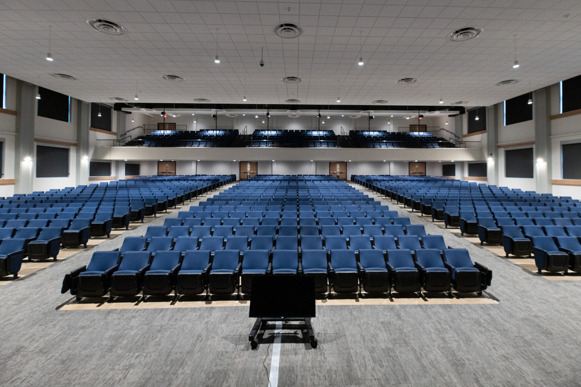An auditorium on a college campus.