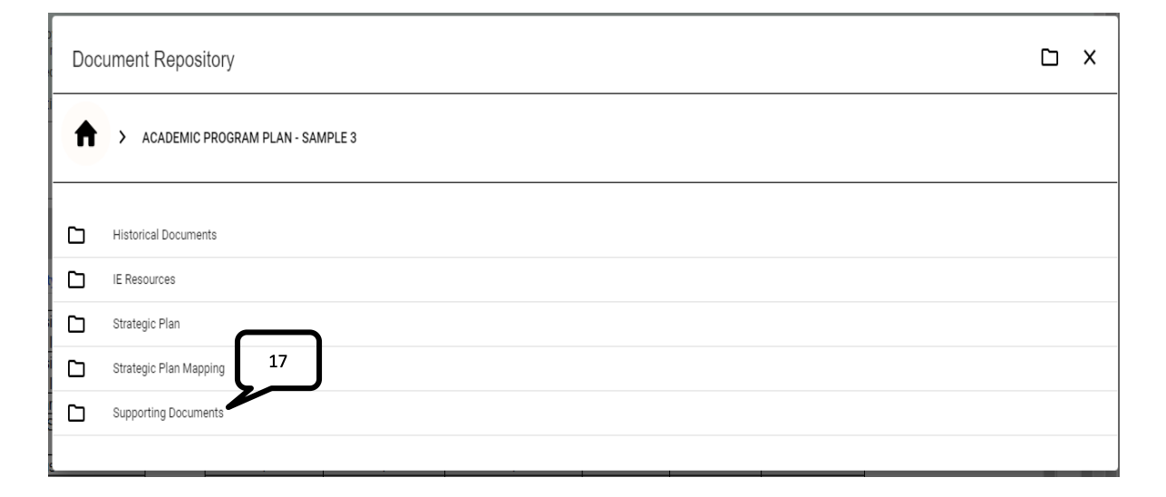 Image of step 17 of Adding Supporting Information and/or Related Documents