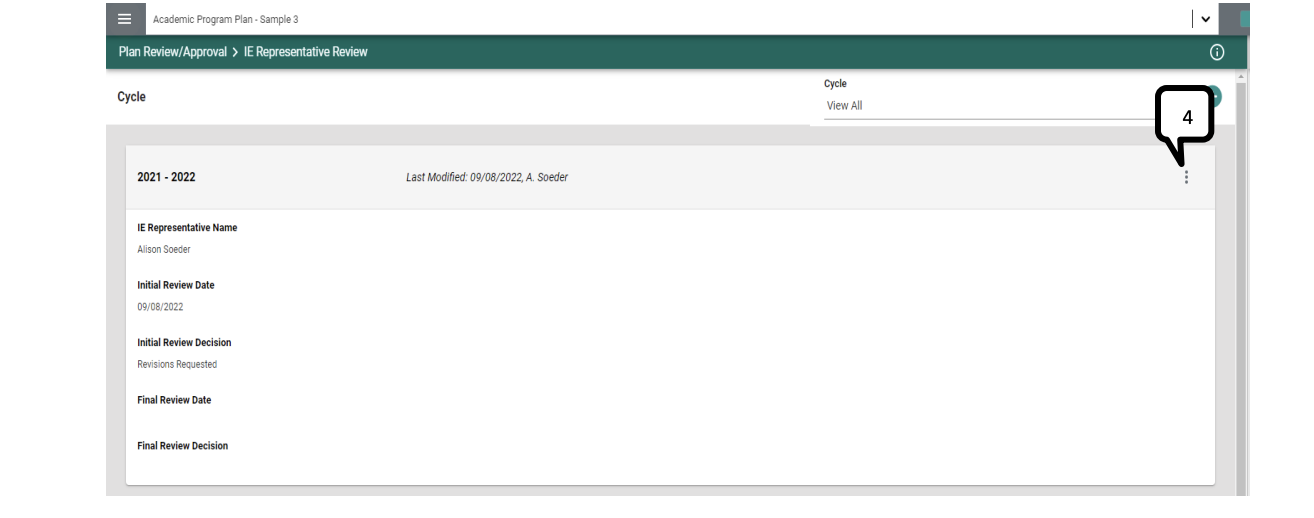 image of step 4 of Reviewing Feedback on The Assessment Report