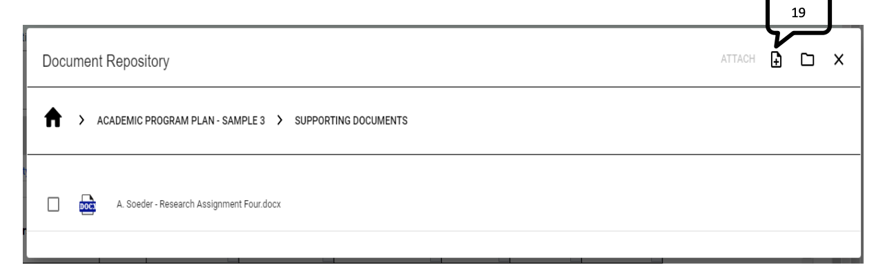 Image of step 19 of Adding Supporting Information and/or Related Documents