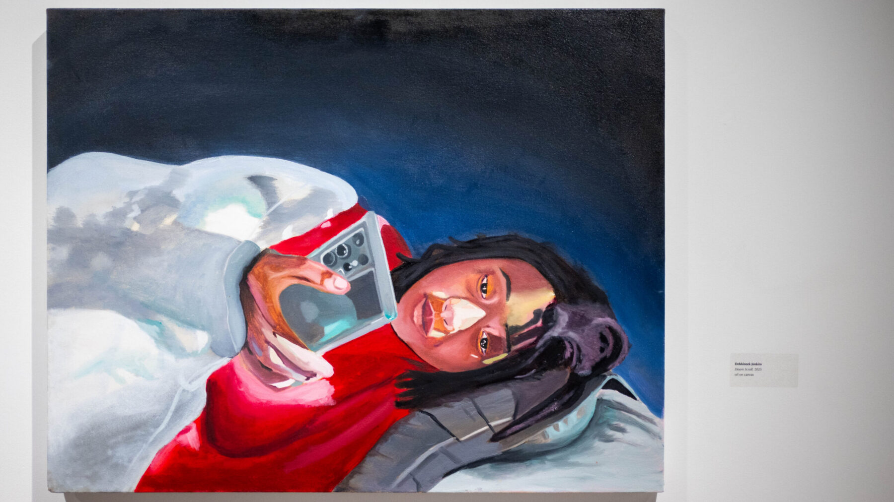 A painting displayed in an art gallery.