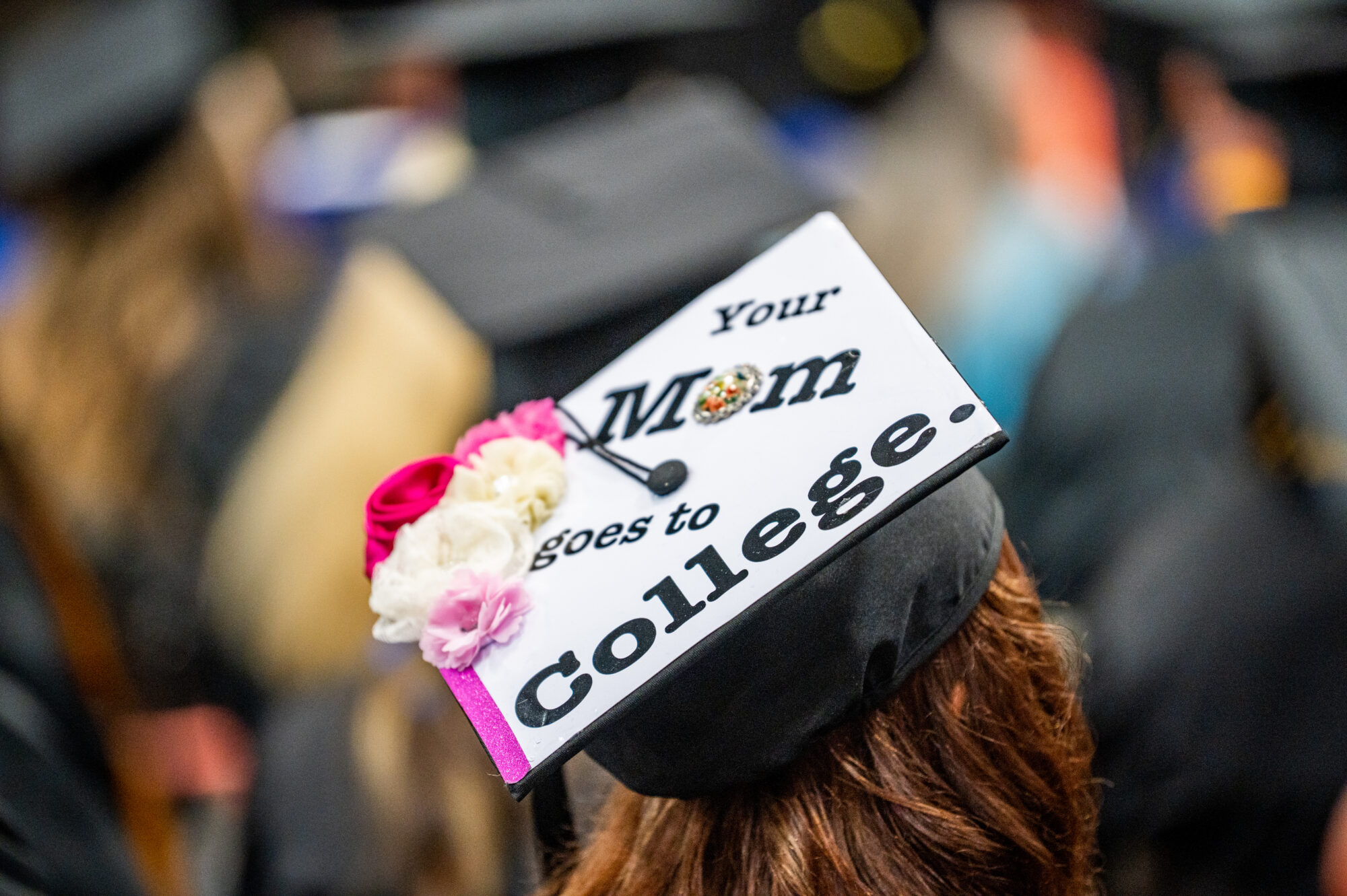 commencement photo with clapboard as subject
