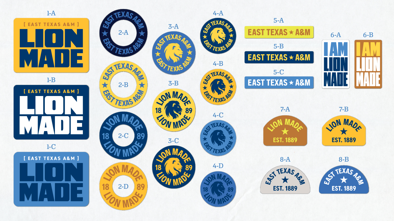 A list of stickers for East Texas A&M